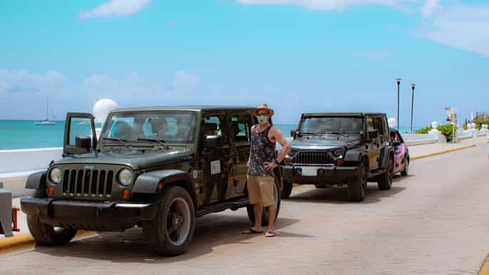 cozumel jeep safari with beach lunch and snorkeling