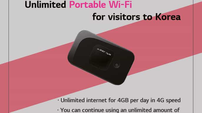 incheon airport unlimited 4g portable pocket wifi rental