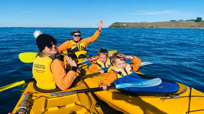 kaikoura guided family kayaking adventure