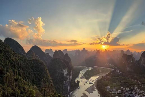 Yangshuo: Sunset & Scenic Afternoon Tour with pickup