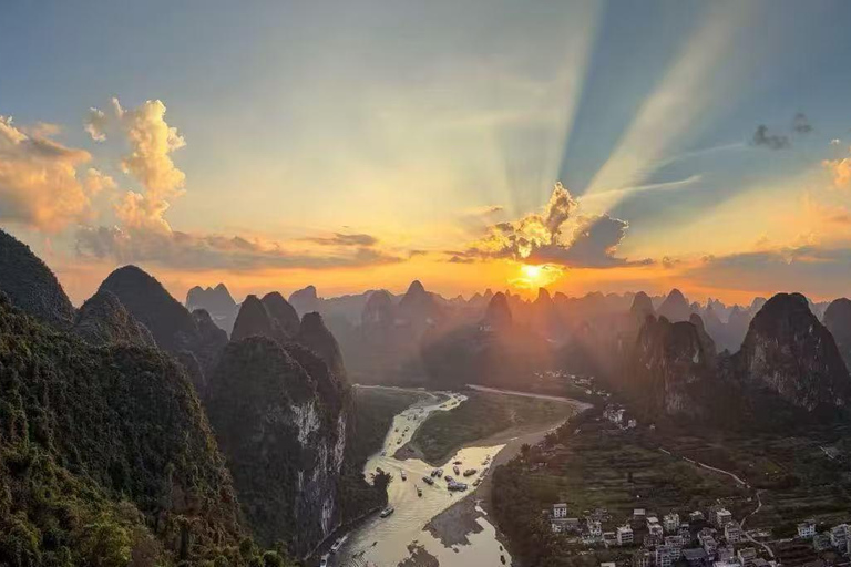 Yangshuo: Sunset & Scenic Afternoon Tour with pickup