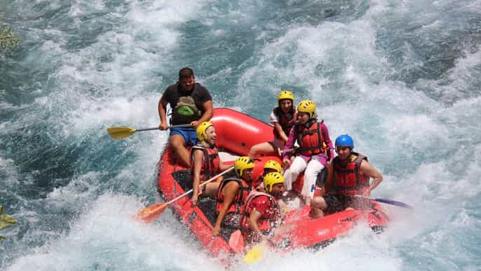 side whitewater rafting in koprulu canyon