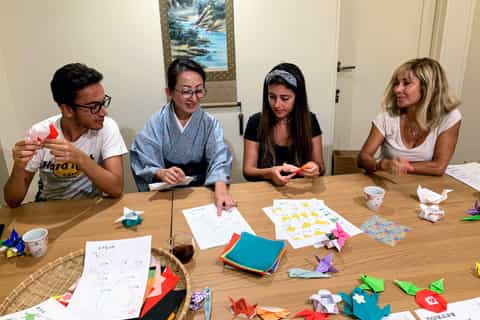 kyoto 1stündiger origamikurs mit lokalem lehrer