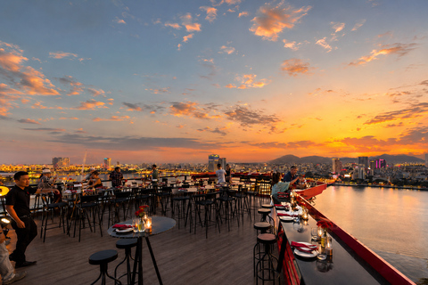 Da Nang: Panoramic Rooftop Dinner & Dragon Bridge Fire Show Dragon’s Flame Romance: Wine & Best View