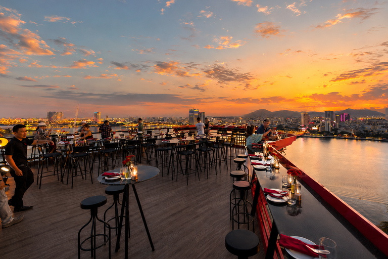 Da Nang: Panoramic Rooftop Dinner & Dragon Bridge Fire Show Dragon’s Flame Romance: Wine & Best View