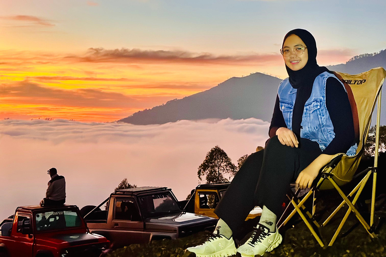 Bali: Mount Batur Sunrise Jeep and Hot Spring with Breakfast Only Tour jeep without (no) pick up and & off and hot spring
