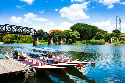 Kanchanaburi: Erawan Waterfall & Train Full-Day Tour
