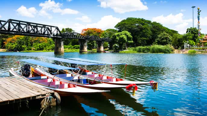 kanchanaburi erawan waterfall train fullday tour