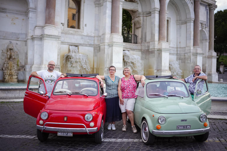 Rome : Visite guidée de la Fiat 500 avec photographeVisite privée