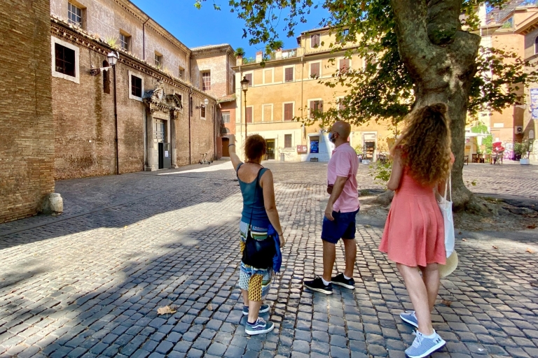 Rome: Underground Trastevere Guided Walking Tour Small Group Tour in German with Cavallini Room Visit
