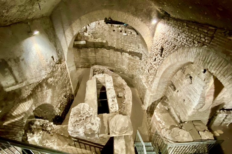 Roma: tour guiado a pie subterráneo del TrastevereTour en grupo pequeño en alemán con visita a la habitación Cavallini
