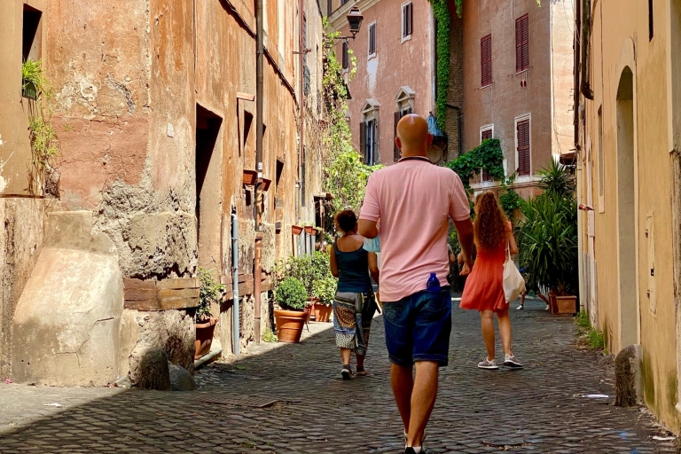 Rome: Underground Trastevere Guided Walking Tour Small Group Tour in German with Cavallini Room Visit