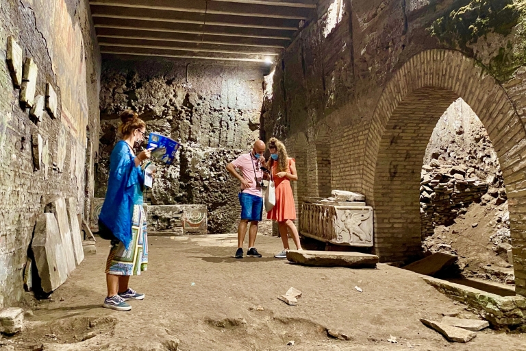 Roma: tour guiado a pie subterráneo del TrastevereTour en grupo pequeño en alemán con visita a la habitación Cavallini