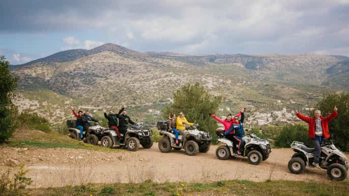 from hersonissos quad bike safari in the mountains of crete