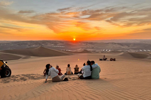 From Ica: Sandboarding in the Ica desert at sunset