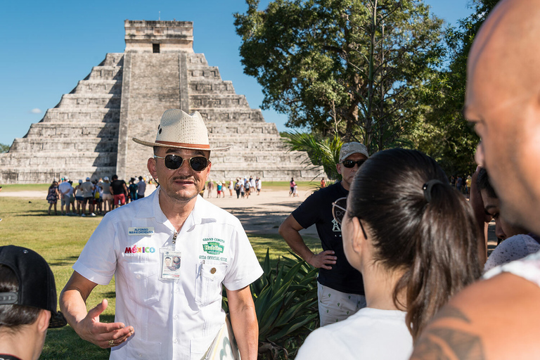 Cancun: Chichén Itzá, Valladolid i Cenote HubikuWycieczka premium z lunchem i otwartym barem