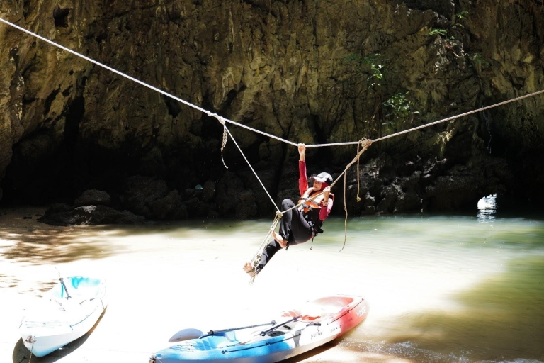 Krabi: excursion en kayak dans les grottes marines avec la lagune de Lae Nai et déjeunerPoint de rencontre à Tonsai Beach
