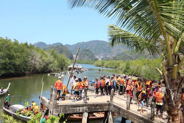 Krabi: kajaktocht op zeegrotten met Nai Nang Village & lunchOphalen van het hotel in Klong Muang en Tubkaek Beach