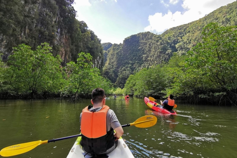 Krabi: Sea Cave Kayaking Tour mit Nai Nang Village & MittagessenHotelabholung in Klong Muang & Tubkaek Beach