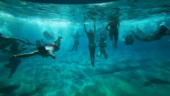 lindos submarine cruise with swimming stop at navarone bay