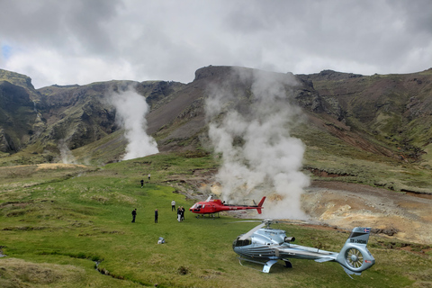 Tour d&#039;une heure en hélicoptère en Islande : le tour géothermiqueDepuis Reykjavík : vol panoramique de 1 h en hélicoptère