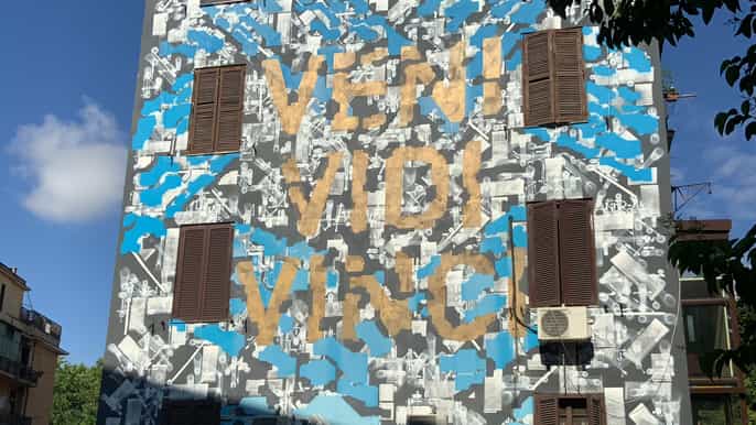 roma recorrido a pie de arte callejero en un museo al aire libre
