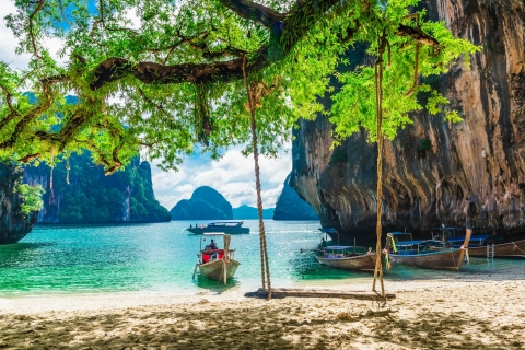Krabi: tour de día completo a Koh Hong y las islas circundantesTour privado en bote de cola larga