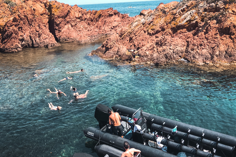 Cannes: passeio de barco pela costa até St Tropez via Esterel