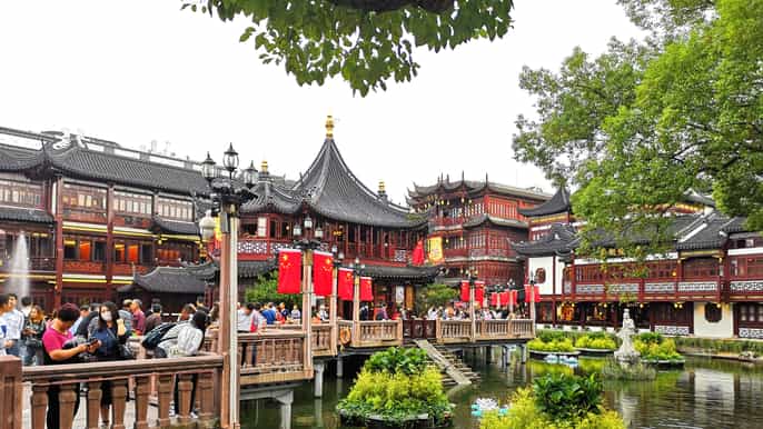 xangai excursão privada a pé pelo jardim yu e templo da cidade de deus
