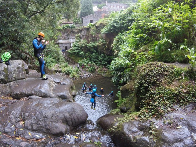 Visit Sao Miguel Ribeira dos Caldeiroes Canyoning Experience in São Miguel