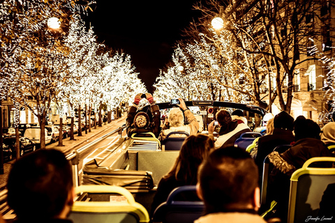 Paris - en julbusstur Tootbus julig busstur med öppen toppParis: Tootbus Open-Top julbusstur