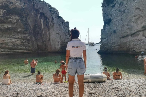 From Split: Luxury Boat Tour to the Blue Cave and Hvar Private Luxury Boat tour to Vis, Hvar and the Blue Cave