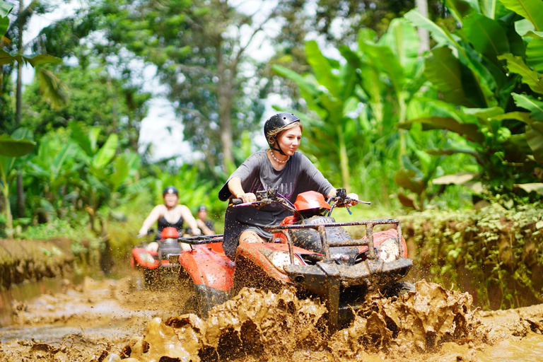 Bali: Gorillahöhle Quad Bike Tour &amp; Cretya Infinity PoolTandem Quad Tour mit privatem Hoteltransfer