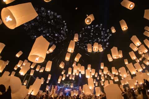 chiang mai ticket to the sky lantern loy krathong festival