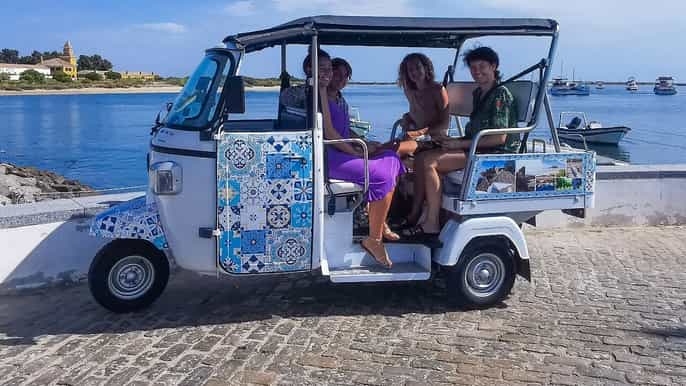 de tavira passeio em santa luzia e vila da fuseta em tuk tuk