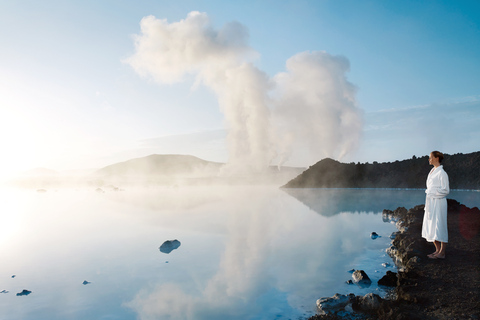 Blue Lagoon: entree met drankje, handdoek en moddermasker