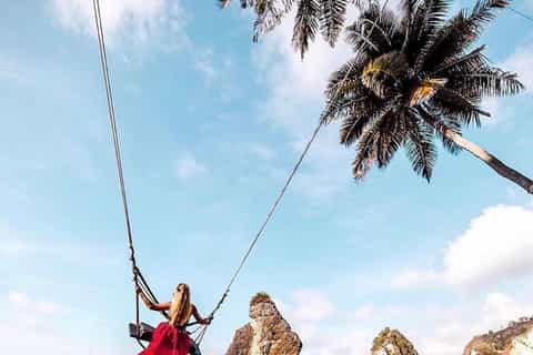 from bali nusa penida ocean swing and tree house by boat
