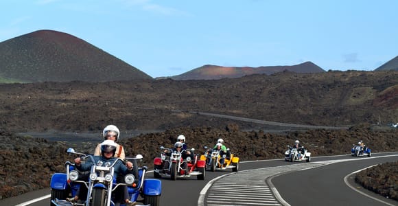 Lanzarote: three wheeler trike tour for three people