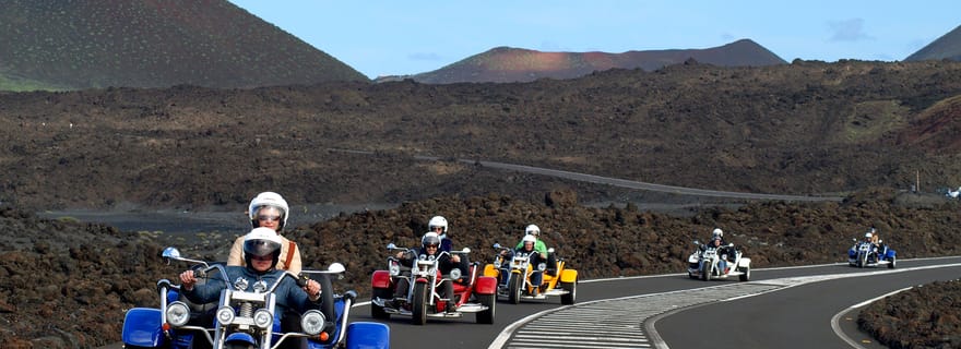 Lanzarote : excursion en trike à trois roues pour trois personnes