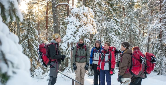 Stockholm: Winterliche Schneeschuh-Tageswanderung