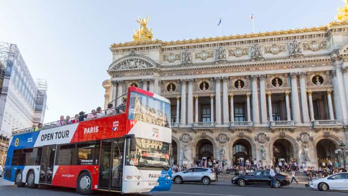 paris express opentop bus tour with optional seine cruise