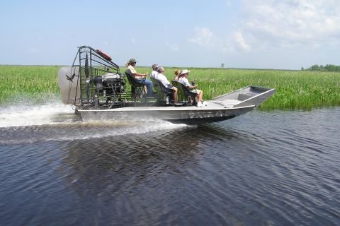 Van New Orleans: moeras-airboot, 2 plantagetours en lunch