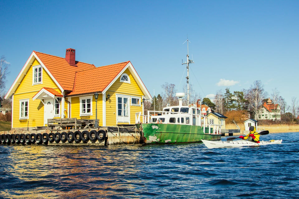 Stockholm: Archipelago Kayaking and Fika Tour Around Vaxholm | GetYourGuide