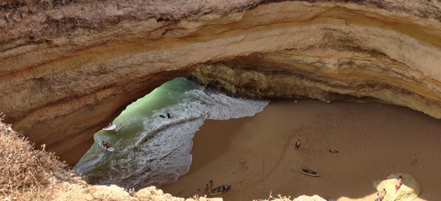 Visit Quarteira Benagil Cave Guided Catamaran Day Cruise & Drink in Faro, Portugal