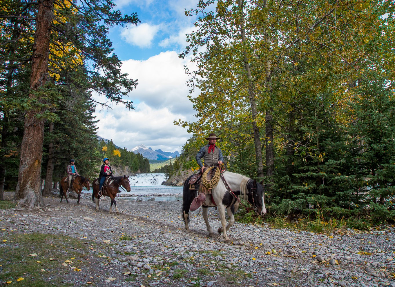 Banff National Park: 1 times ridetur til hest på Spray River