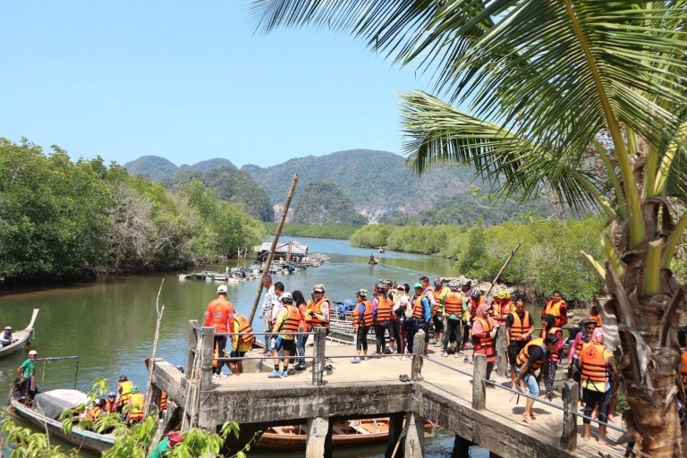 Krabi: Kayaking Tour to Ao Thueak Lagoon with Lunch Hotel Pickup from Ao Nang, Krabi Town & Ao Nam Mao