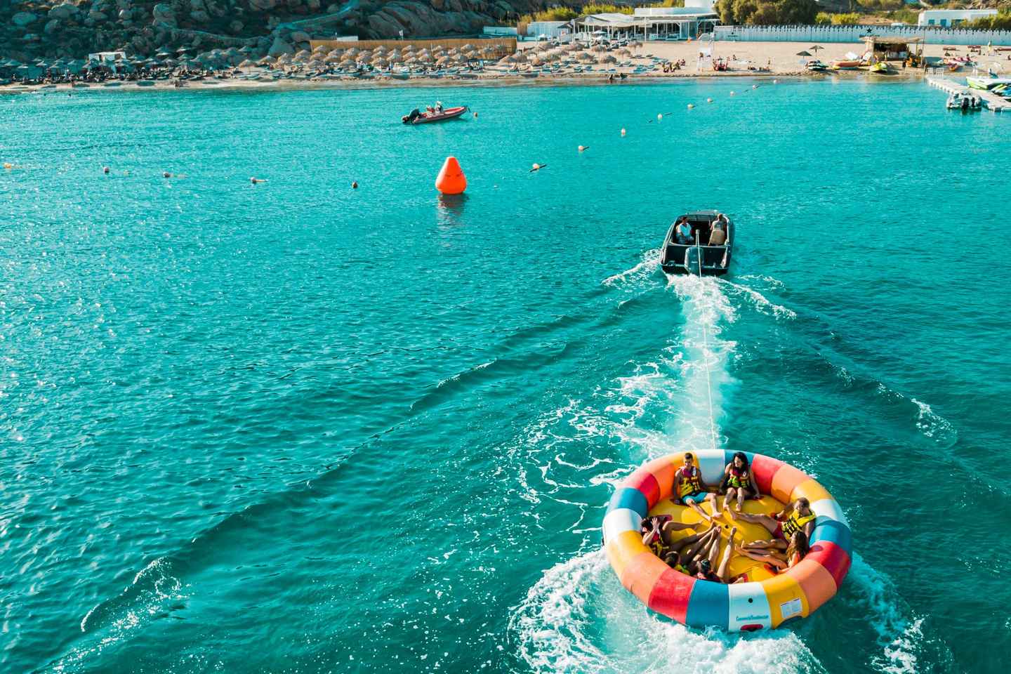 Mykonos: Super Paradise Beach Watersport Activities - Watersports - Banana Boat