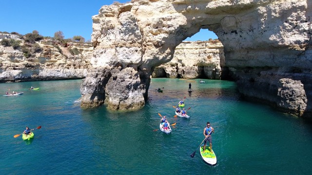 Visit From Albufeira Benagil Hidden Caves Tour by Kayak in Almancil, Algarve, Portugal