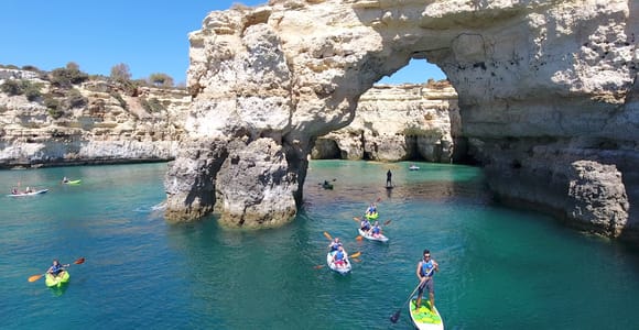 From Albufeira: Benagil Hidden Caves Tour by Kayak