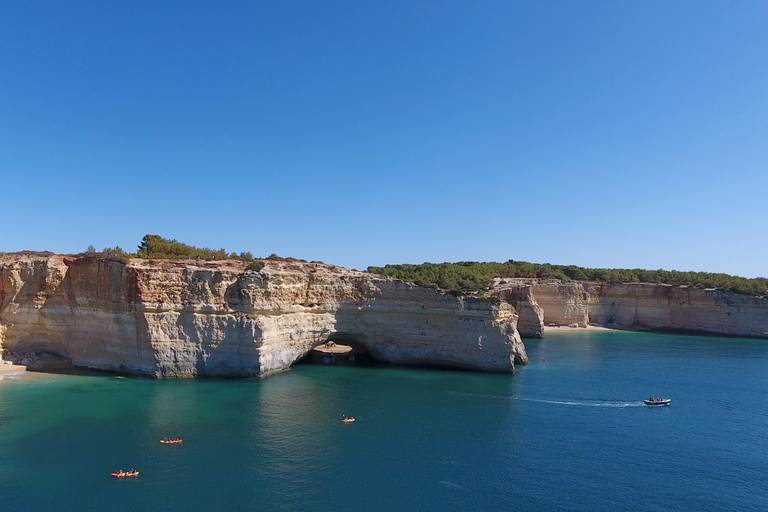 Grotten en kustlijn van Benagil, catamarancruiseAlbufeira: cruise langs de kustlijn van de Algarve en de grotten van Benagil